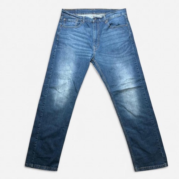 Levi's Other - Levi 505 Straight Fit Med Wash Men's Jeans Whiskered Size 38x32